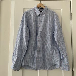 JCREW MEN’S CHECKERED BUTTON-DOWN IN SIZE LARGE SLIM FIT